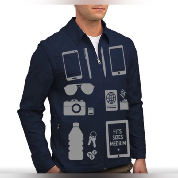 SCOTTeVEST Sterling Anti-Theft 24 Pocket Removable Sleeve Travel Jacket XLT - Picture 3 of 12